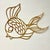 A whimsical Mid-Century Rattan Wicker Sculptural Wall Object that’s a fun Gold Fish. Crafted from the 1970s, this guy will...