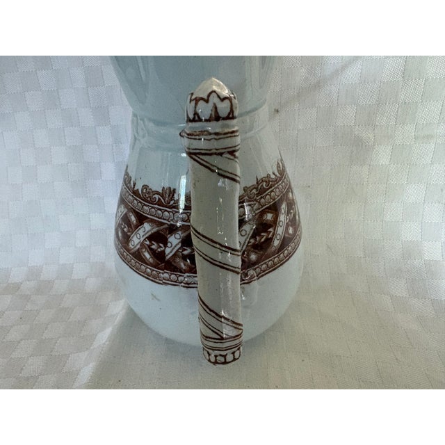 Mid 19th Century Mid 19th Century English Brown Transfer Ware Pitcher For Sale - Image 5 of 12