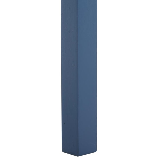 Wood Heaven Scalloped Low Drawer Accent Table in Blue For Sale - Image 7 of 10