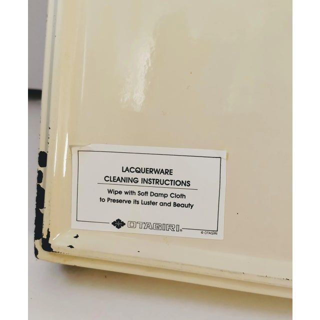 Lacquerware Purple Floral Violets Tray For Sale - Image 4 of 10