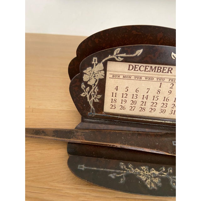 For sale is a vintage Heintz Art Metal Shop Letter Holder with Perpetual Calendar and Letter Opener. The Heintz Art Metal...