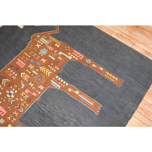 Late 20th Century Persian Lion Kilim - 5'1" x 6'5" For Sale - Image 14 of 18