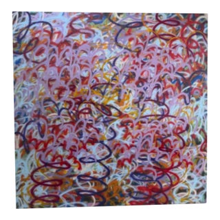 Monumental 72" David Cummings Museum-Provenance Calligraphic Abstract Painting, "Xculoc" – 1970 For Sale
