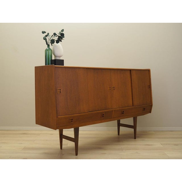 Wood Danish Teak Highboard, 1960s For Sale - Image 7 of 18