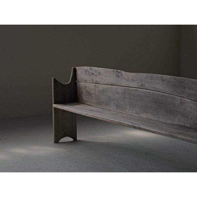 Rustic Rustic Wood Farm Bench, France, 1800s For Sale - Image 3 of 17