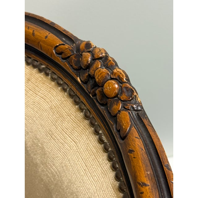 Champagne Late 20th Century Louis XV Fauteuil Carved Chair For Sale - Image 8 of 9