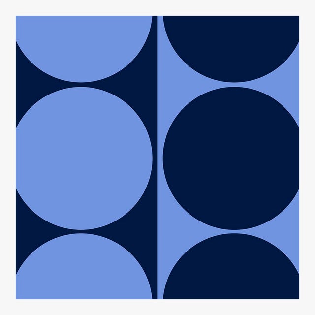 Mid-Century Modern Dynamic Pair French and Navy Blue Fine Art Print 14" X 20" by Liz Roache For Sale - Image 3 of 6