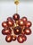 Italian sputnik chandelier with 24 amethyst Murano glass globes carefully hand blown with bubbles inside the glass using...