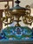 Stunning Vintage Cloisonné Champleve’ Enamel Colonnade Mantel Clock For Sale - Image 9 of 12