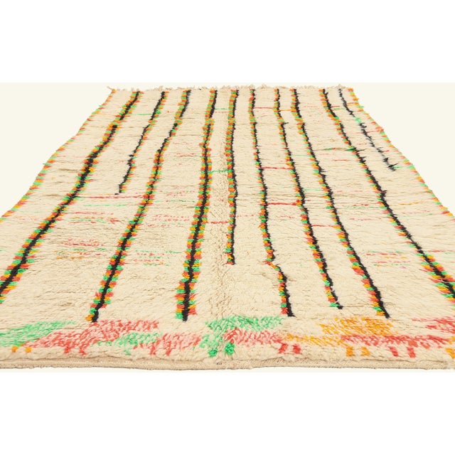 Tribal Vintage Azilal Moroccan Rug, 05'00 X 09'09 For Sale - Image 3 of 10