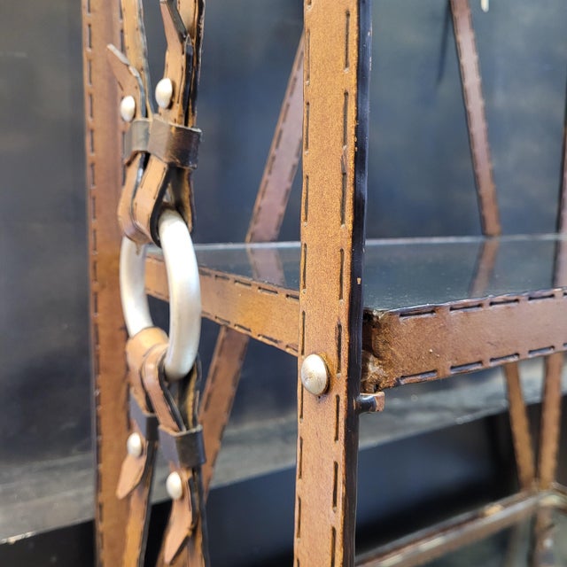 Vintage Display Case in Wrought Iron by Jacques Adnet for Hermès, 1970s For Sale - Image 12 of 18
