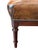 French Leather Ottoman Seat or Stool on Turned Walnut Frame For Sale In Austin - Image 6 of 11