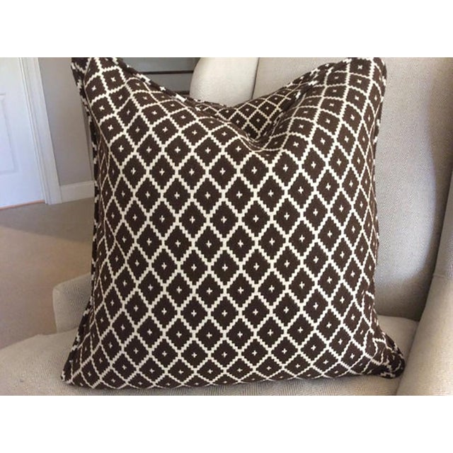 Manuel Canovas Pillows In Chocolate Brown Cream A Pair Chairish