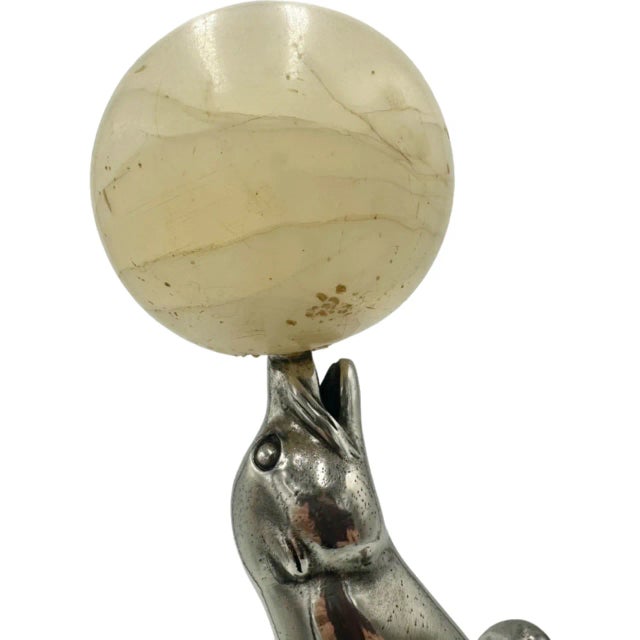 Pair of 1930s Louis-Albert Carvin Style Art Deco Alabaster Sea Lion Seal Bookends For Sale In Washington DC - Image 6 of 12