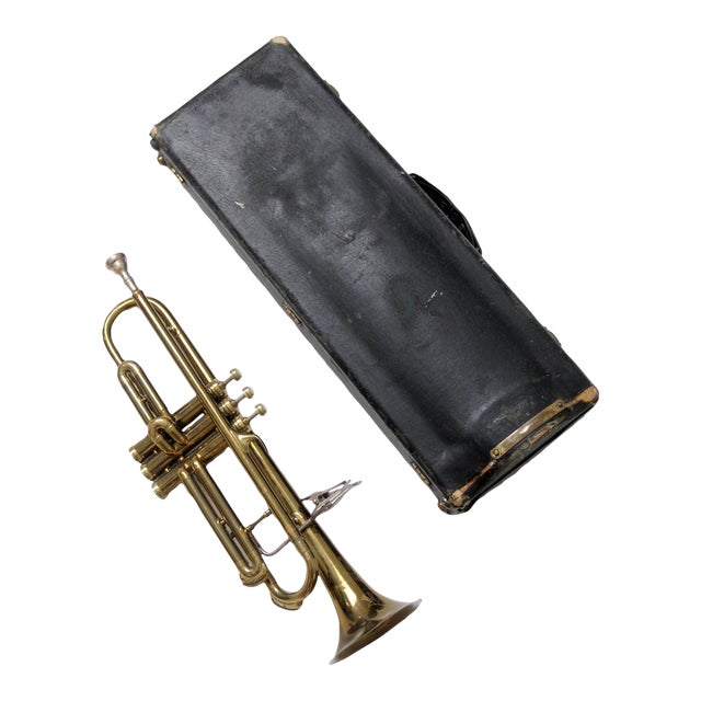 Vintage c.g. Conn Brass Trumpet With Case For Sale