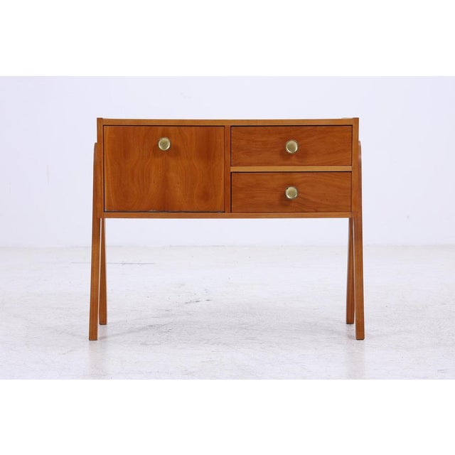 Vintage Teak Bedside Table with Flap and Drawers, 1960s For Sale - Image 3 of 16