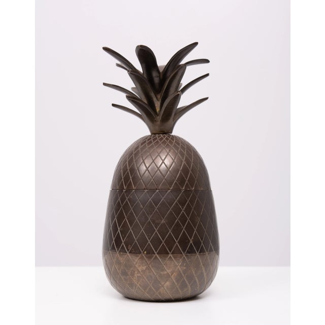 Goldenrod Vintage Brass & Bronze Pineapple Box, France, 1960s For Sale - Image 8 of 8