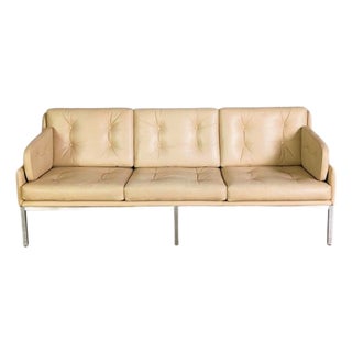 Leather Sofa by Roland Rainer for WK Wohnen, 1980 For Sale