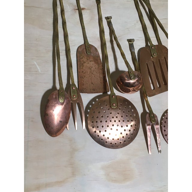 20th Century Copper and Brass Kitchen Utensils Set of 9 Chairish
