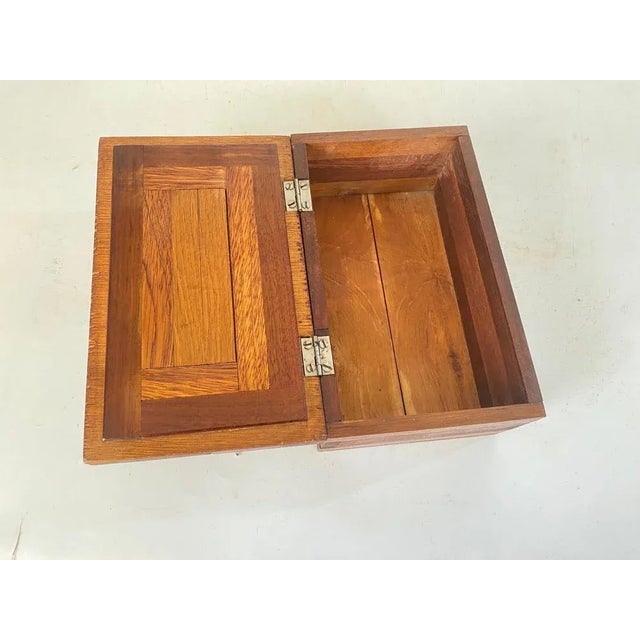 Jewelry Box in Wood with Geometrical Inlays, France, 1970s For Sale - Image 6 of 12