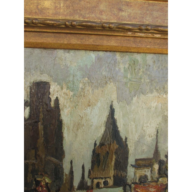 "Rouen La Rue De L'epicerie"by Pierre Jean Dumont Painting Circa 1920s