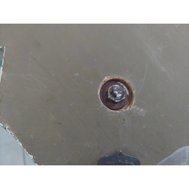 Vintage Hand Painted Italian Style Wooden Wall Sconce With Metal 4 Branch Candleholder For Sale - Image 15 of 15