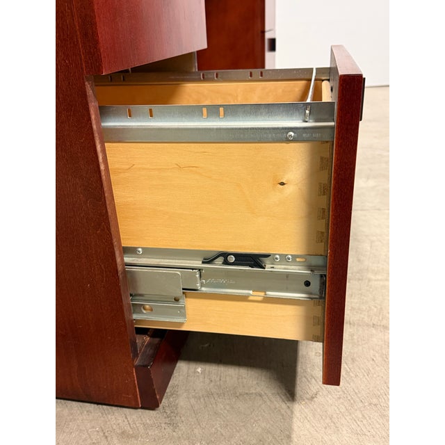 Transitional Cherry Stain Executive Desk For Sale - Image 10 of 12
