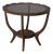 Vintage Italian Wood and Glass Coffee Table, 1950s For Sale