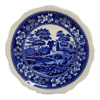 Set of 3 Antique Copeland Spode’s Tower Blue Transferware Dinner Plates For Sale