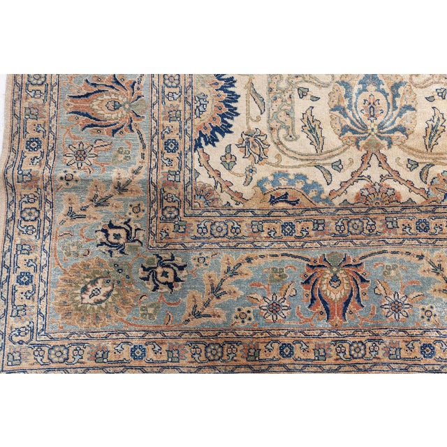 Beige Persian Tabriz Rug For Sale - Image 8 of 10
