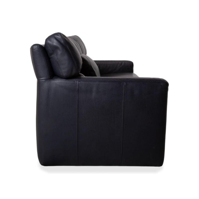Black Leather 3-Seater Sofa from Brühl For Sale - Image 5 of 8
