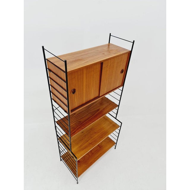 Wood Free Standing String Shelf-System from WHB Germany, 1950s For Sale - Image 7 of 11