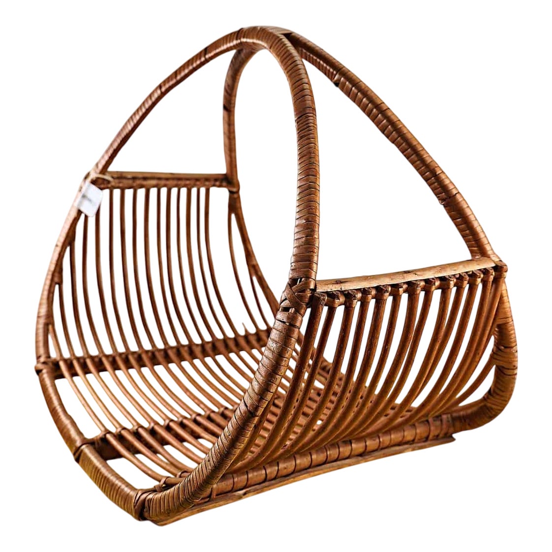 Vintage Wicker Magazine Rack, 1970s | Chairish