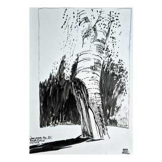 Konrad Kucza-Kuczynski, Tree (Trees Die Standing), Ink on Paper For Sale