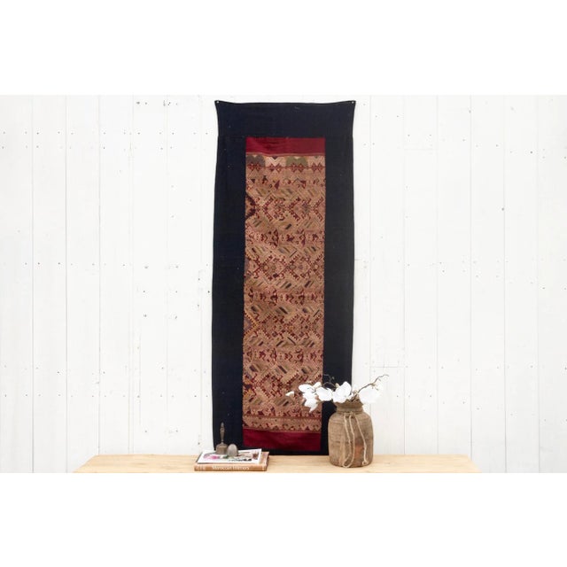 Finely Embroidered Silk Runner From Laos For Sale - Image 10 of 10