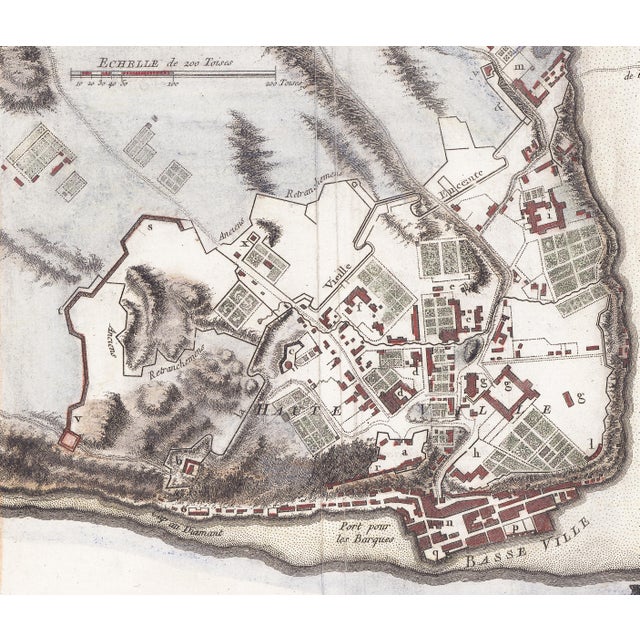 1764 Map "Plan De La Ville De Quebec" by Jacques-Nicolas Bellin For Sale - Image 4 of 5
