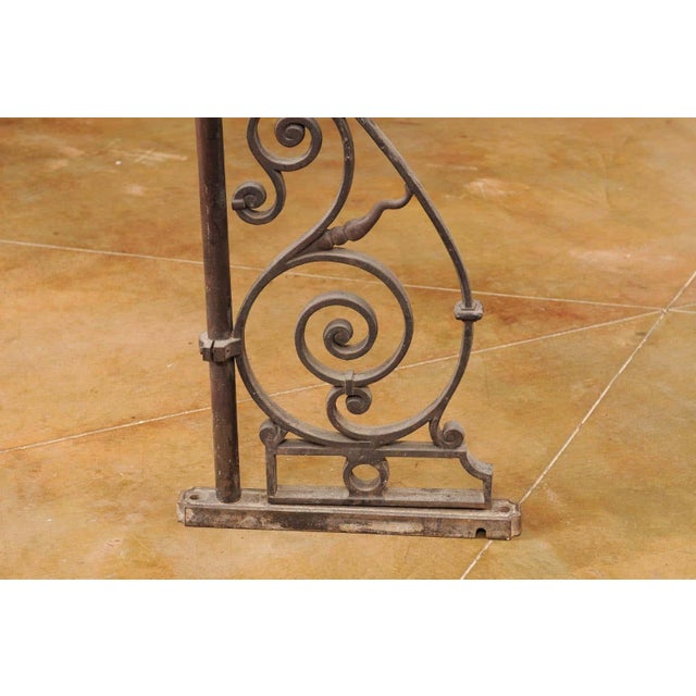 French Early 20th Century French Iron and Glass Lantern, Wired for the USA For Sale - Image 3 of 12
