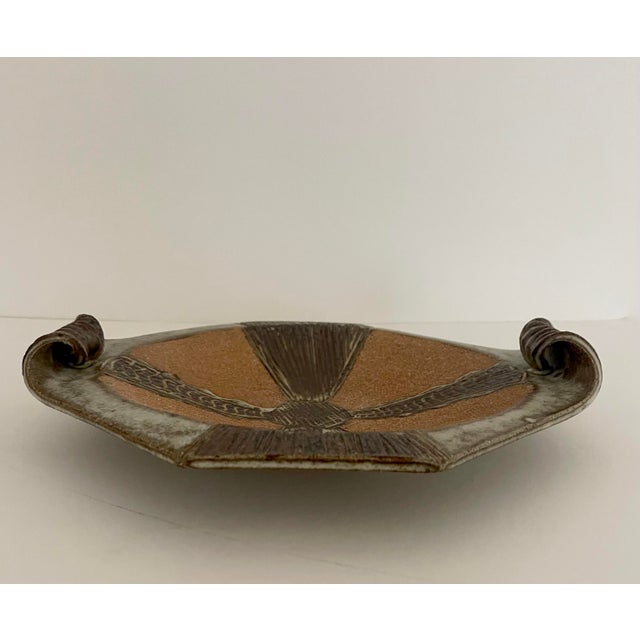 Mid-Century Modern Handcrafted Ceramic Tray For Sale - Image 3 of 4