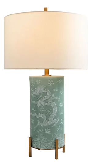 Imperial Dragon Celadon Lamp