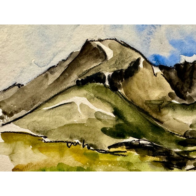 Original watercolor on paper by Henry Emil Salloch, also known as Heinz Emil Salloch, the German-born American artist and...