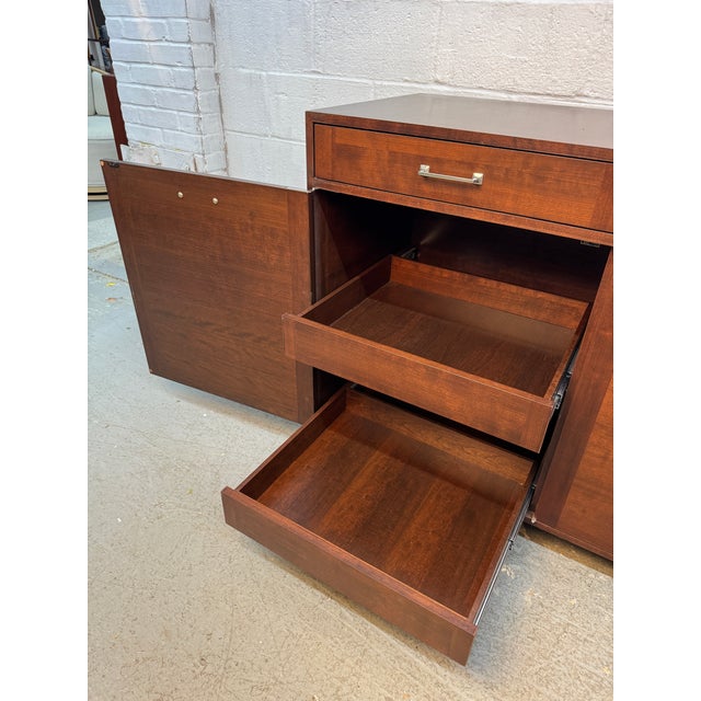 Vintage Modern Walnut Office Credenza For Sale - Image 11 of 17