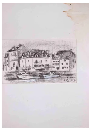 Madeleine Scali, Le Croisic, Original Drawing, 1982