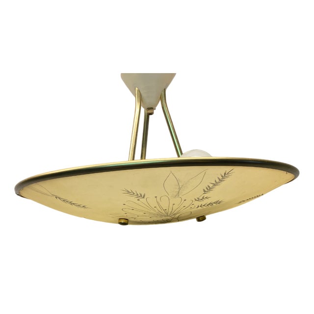 Mid-Century Cream Ceiling Lamp from Erco, 1950s For Sale