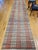 Vintage American Rag Runner, Hand-Woven Wool & Cotton, Ivory & Red Stripe Pattern, 3x13 For Sale - Image 4 of 14