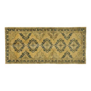 Vintage Turkish Oushak Gallery Rug, Wide Hallway Runner - 05'03 X 11'06 For Sale