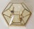 Hexagonal Gold-Plated Flush Mount or Wall Lamp with Faceted Glass, Italy, 1980s For Sale - Image 16 of 18