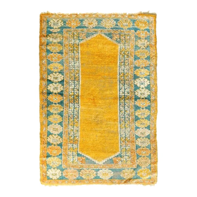 Antique Oushak Rug 3'3'' x 5' For Sale