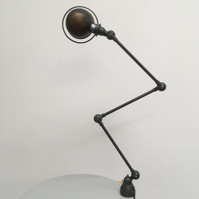 Vintage Industrial Desk Lamp by Jean-Louis Domecq for Jieldé, 1950s, in Good conditions. Designed 1950 to 1959 This piece...