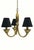 Vintage Feldman Hollywood Regency Solid Brass 3 Arm Lotus Flower Chandelier For Sale - Image 11 of 11