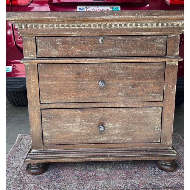 RH St. James 3 drawer night stand Antique coffee finish